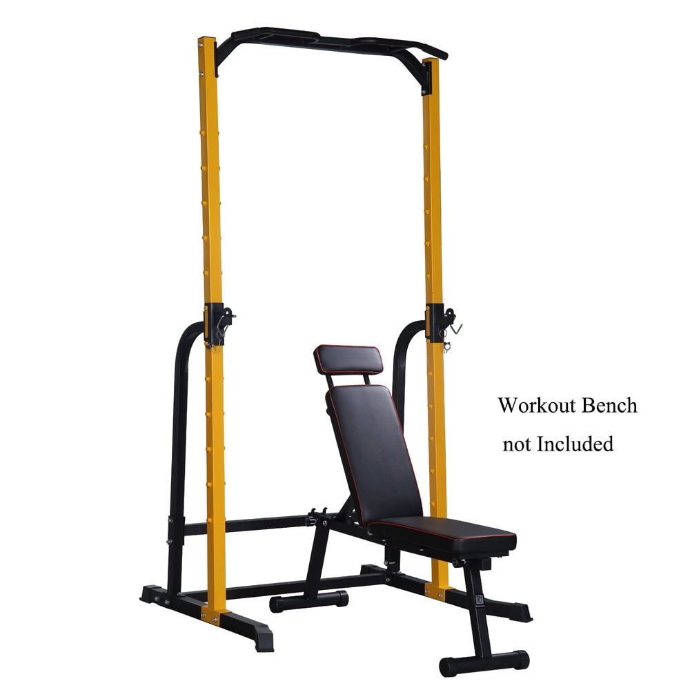 Ainfox Power Rack Squat Stand with J-Hooks, Fitness Multi-Function Power Tower Dip Station Squat Rack, 800LBS Weight Capacity