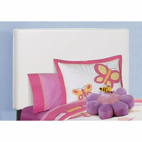 Monarch Specialties I 5911t Bed Leather-look White Twin