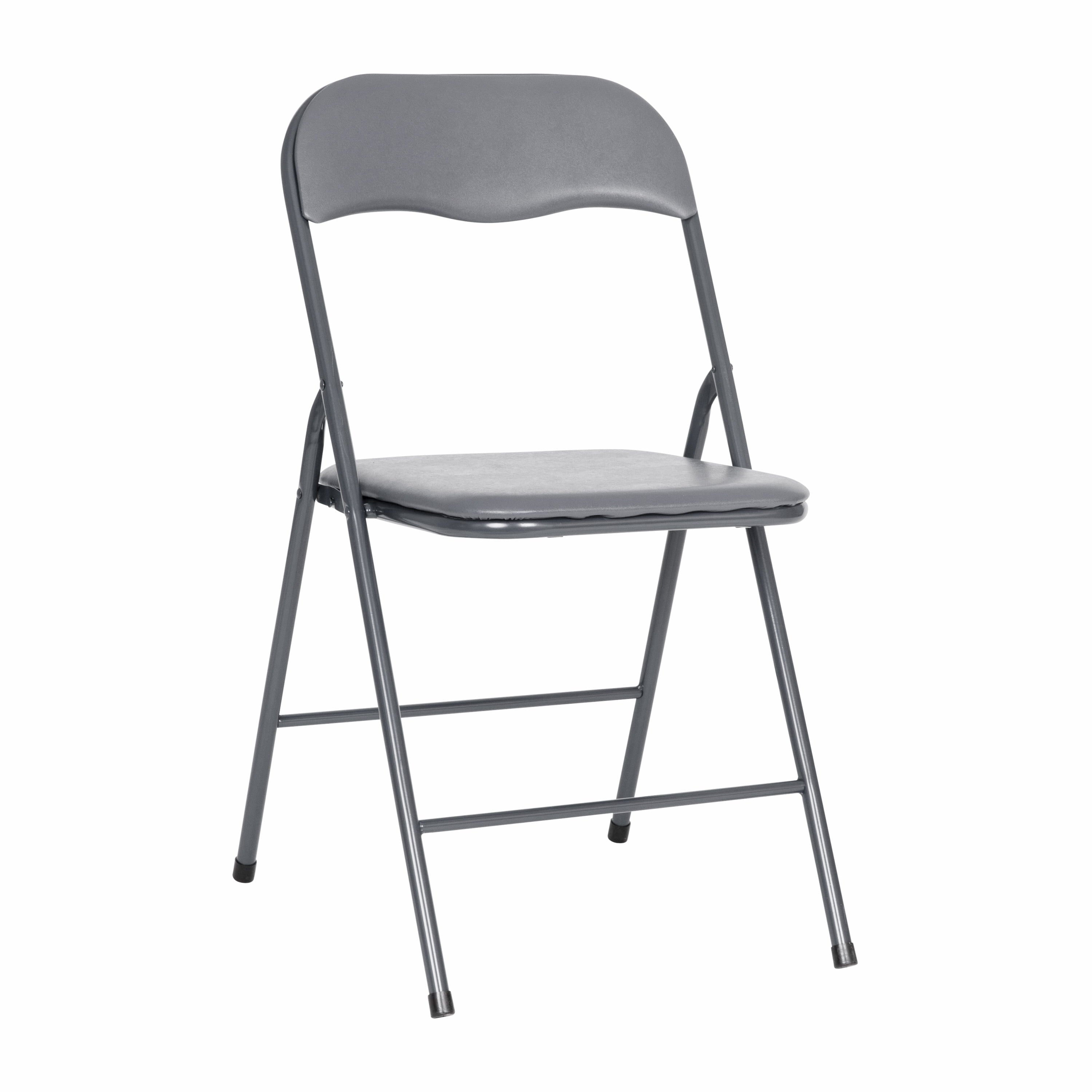 BizChair 5 Piece Gray Folding Card Table and Chair Set