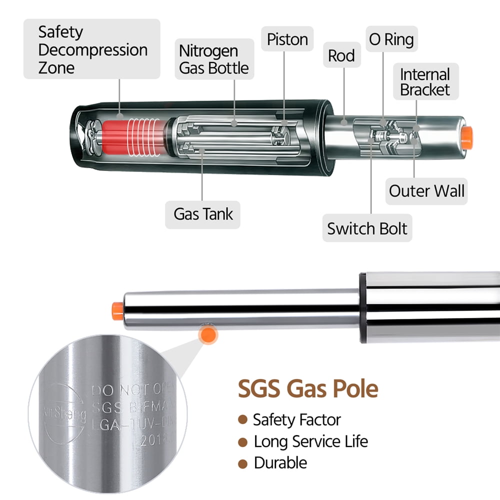 Alden Design Adjustable Counter-Height Faux Leather Modern Barstool, Set of 2, Gray