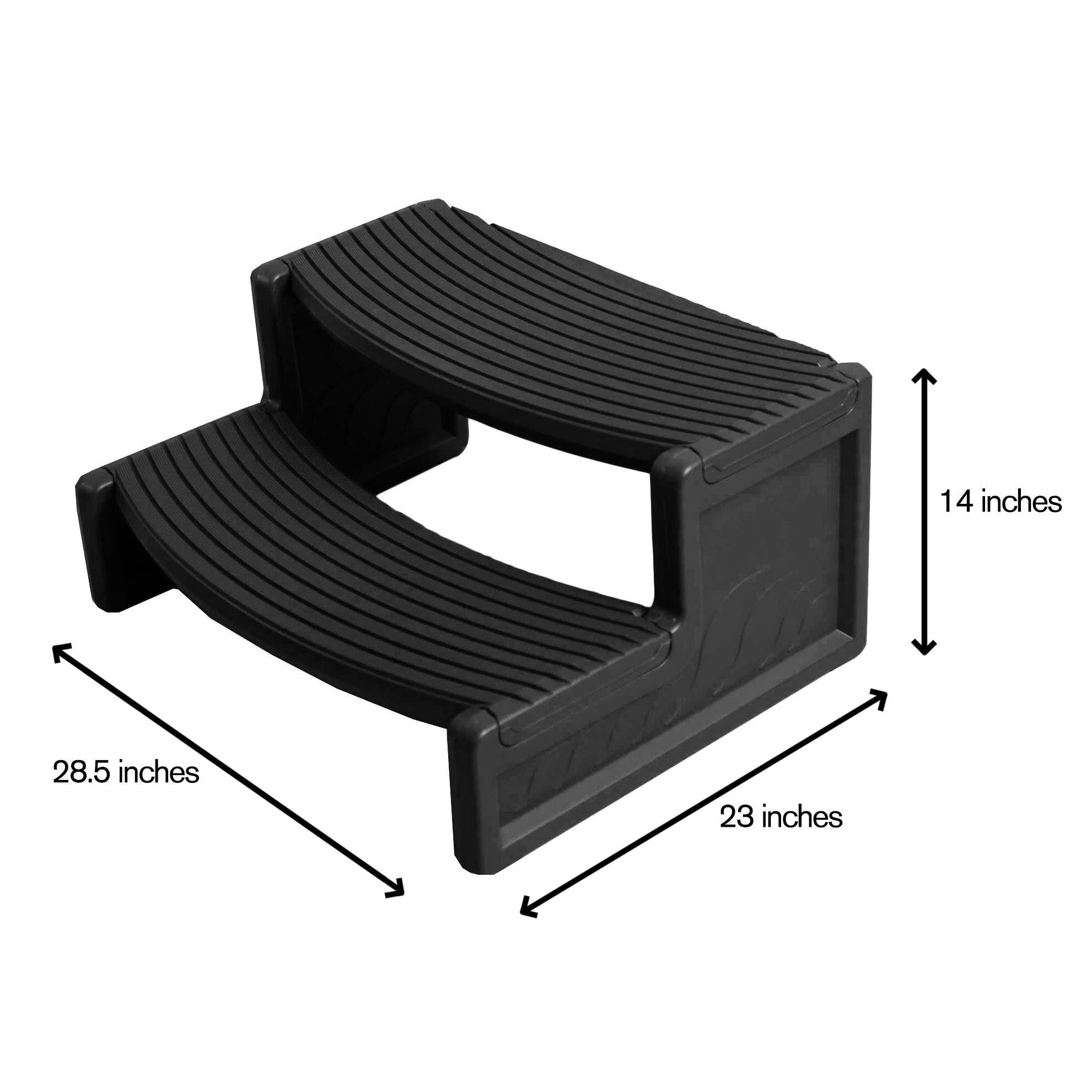 Confer Plastics Resin Multi Purpose Spa and Hot Tub Handi-Step Steps, Black