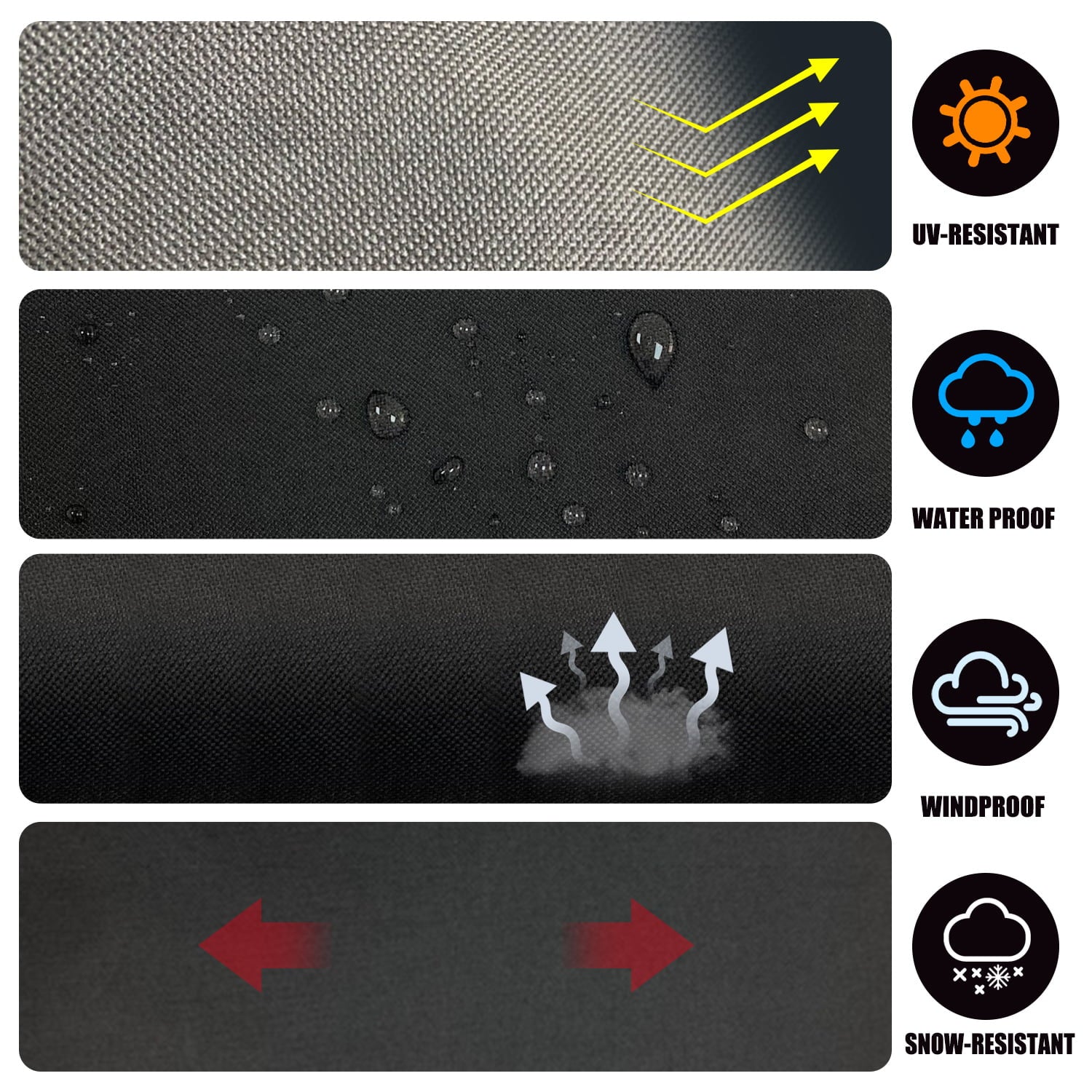 Grill Griddle Cover for Blackstone 36 inch 4 Burner Griddle, Heavy Duty Flat Top Griddle Station Cover with Waterproof Sealed Seams, Durable FadeStop Material