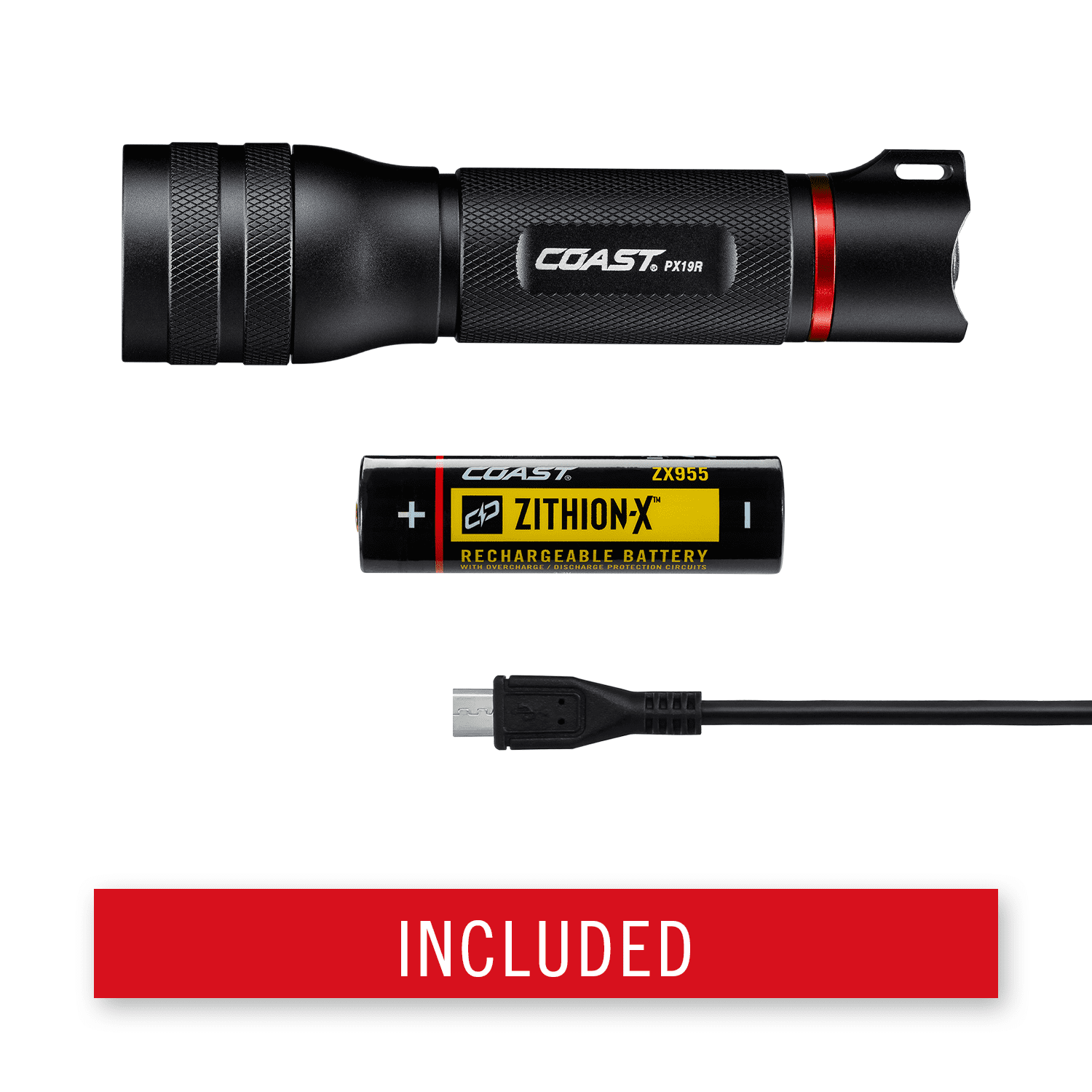 COAST PX19R Rechargeable Plus 2600 Lumen Handheld LED Flashlight, 5.7 oz.