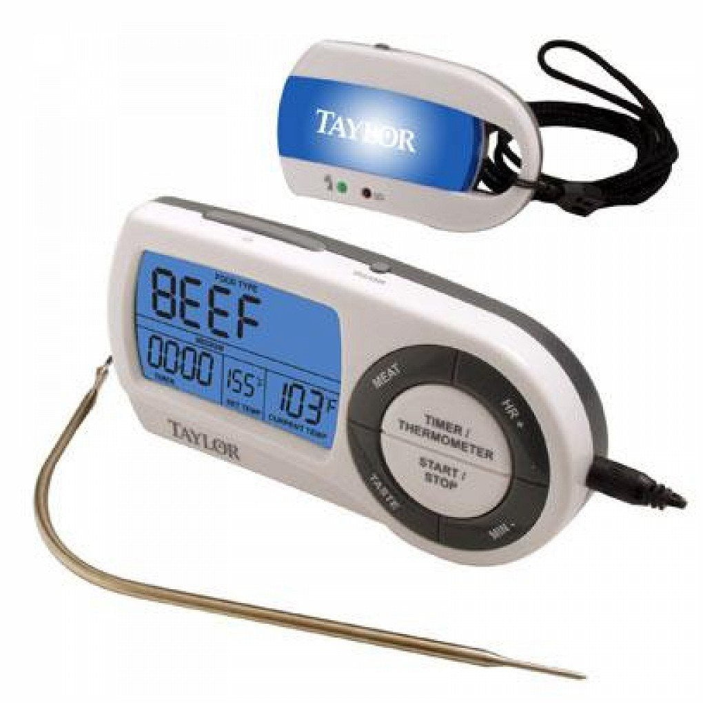 Taylor Probe Thermometer And Timer With Wireless Remote 32 Deg F To 450 Deg F 200ft.