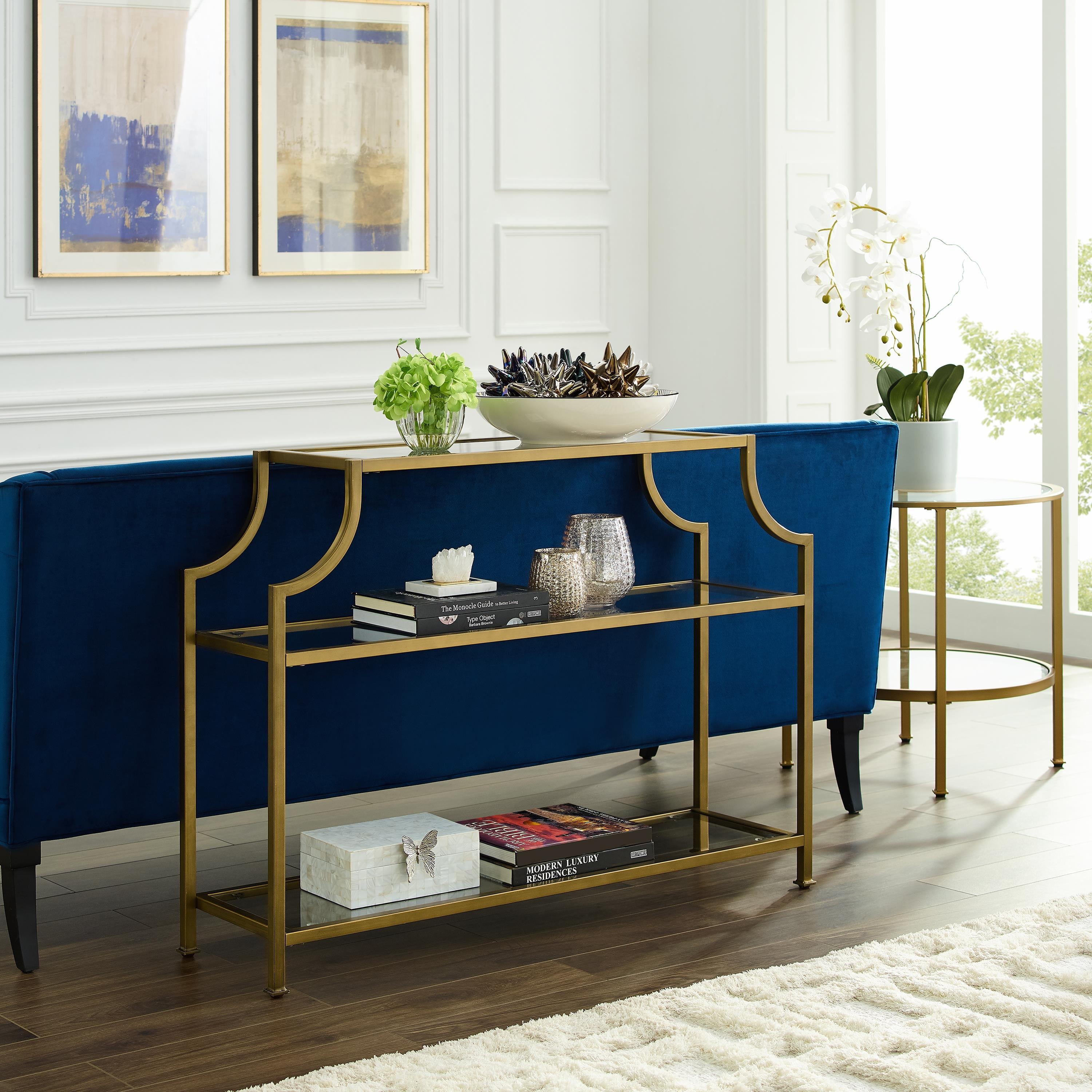Crosley Furniture Aimee Glass Console Table