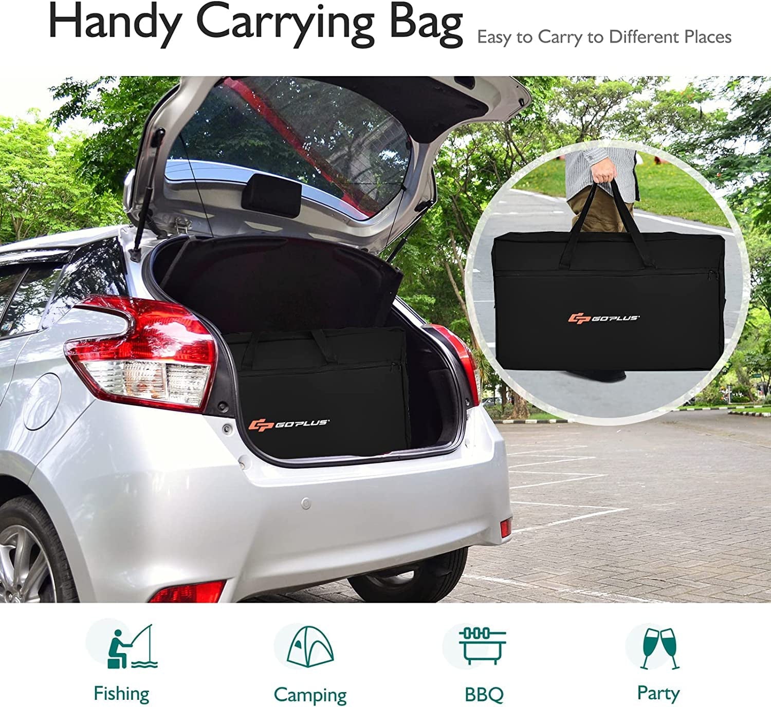 Camping Kitchen Table with Storage, Aluminum Portable Outdoor Cooking Table with Windscreen, Foldable Camp Table Cook Station for BBQ, Grill, Party, Picnics