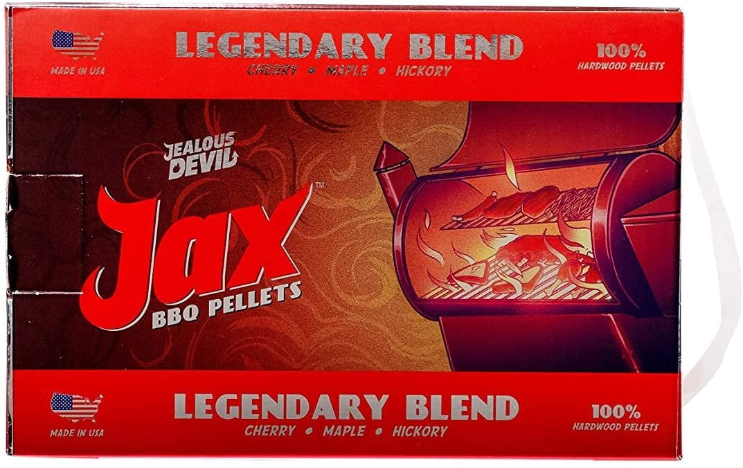 Jealous Devil Jax Legendary Blend BBQ Pellets, 20 lbs, Box