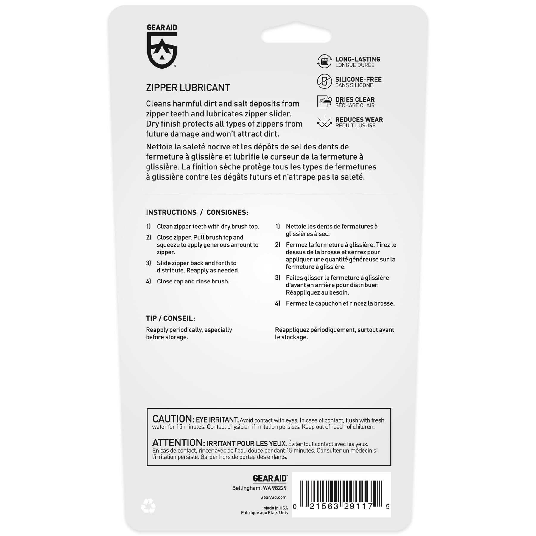 Gear Aid 2 oz. Zipper Cleaner and Lubricant - 2-Pack