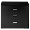 SYNGAR Black 4 Drawer Dresser, Chest of Drawers for Bedroom, Modern Storage Cabinet Dresser Organizer Unit with Handle for Living Room, Closet, Hallway, Nursery