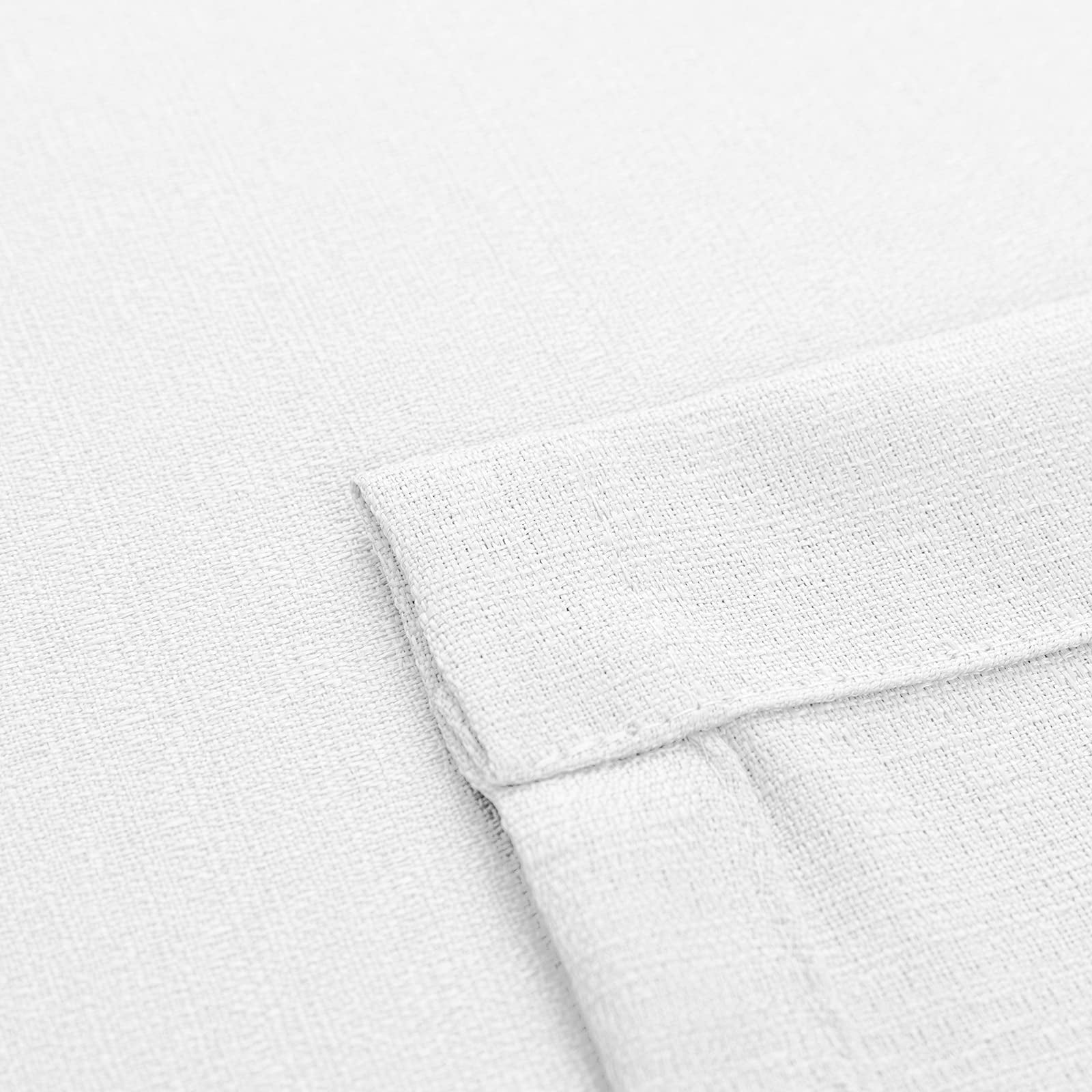 Curtainking Farmhouse Casual Weave Rod Pocket Semi-Sheer Cafe Curtains, 26