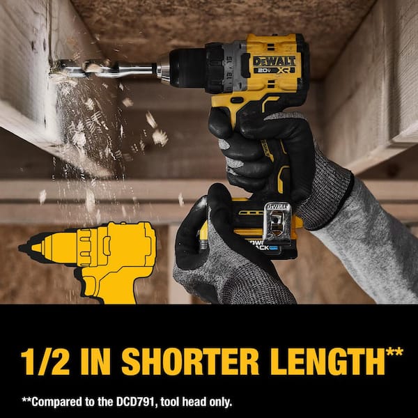 20V MAX XR Lithium-Ion Cordless Compact 1/2 in. Drill/Driver Kit, 20V MAX 5.0Ah Battery, and Charger