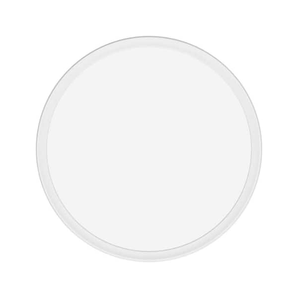 Slim 12 in. White LED Ceiling Light with Mood Light Flush Mount