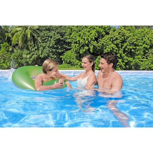 Bestway Power Steel 24' x 12' x 52" Rectangular Metal Frame Above Ground Swimm