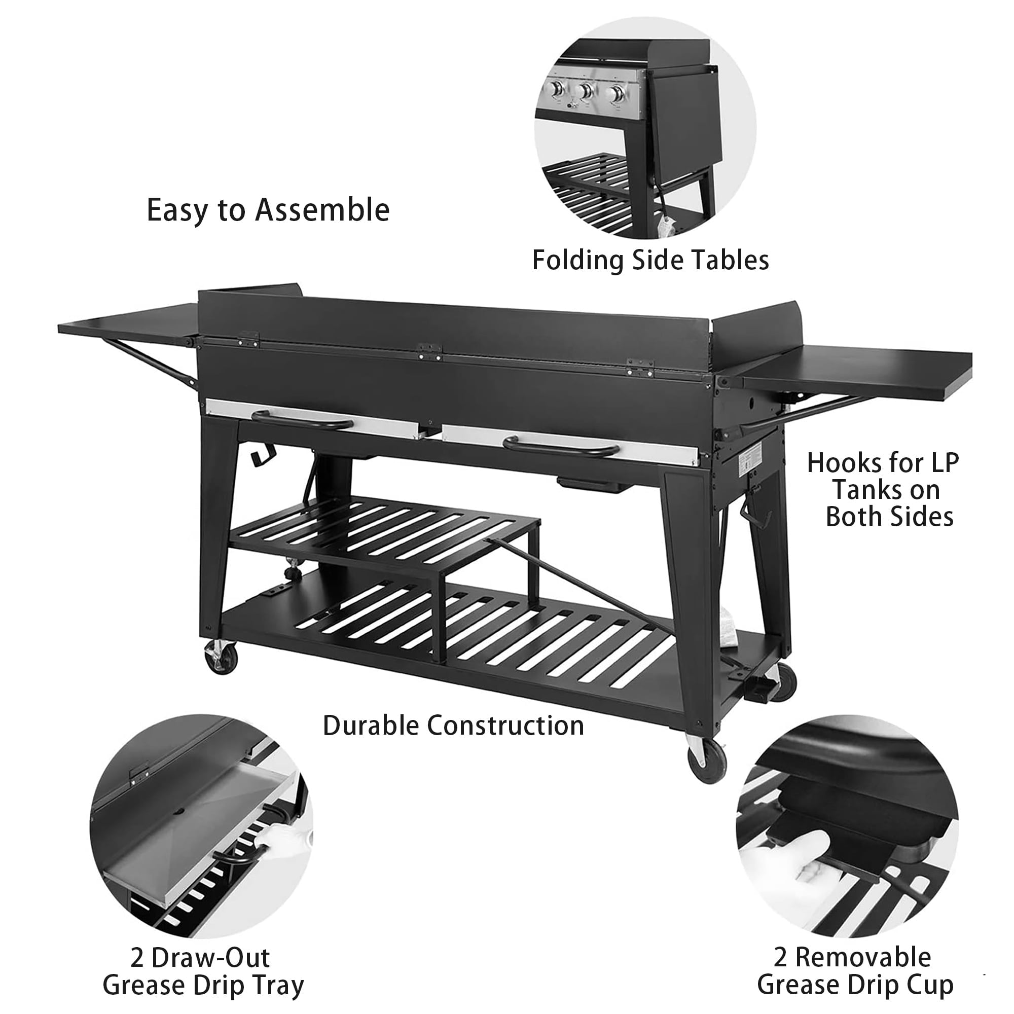 Gourmet GB8001 8-Burner BBQ Gas Propane Grill Outdoor Large Party