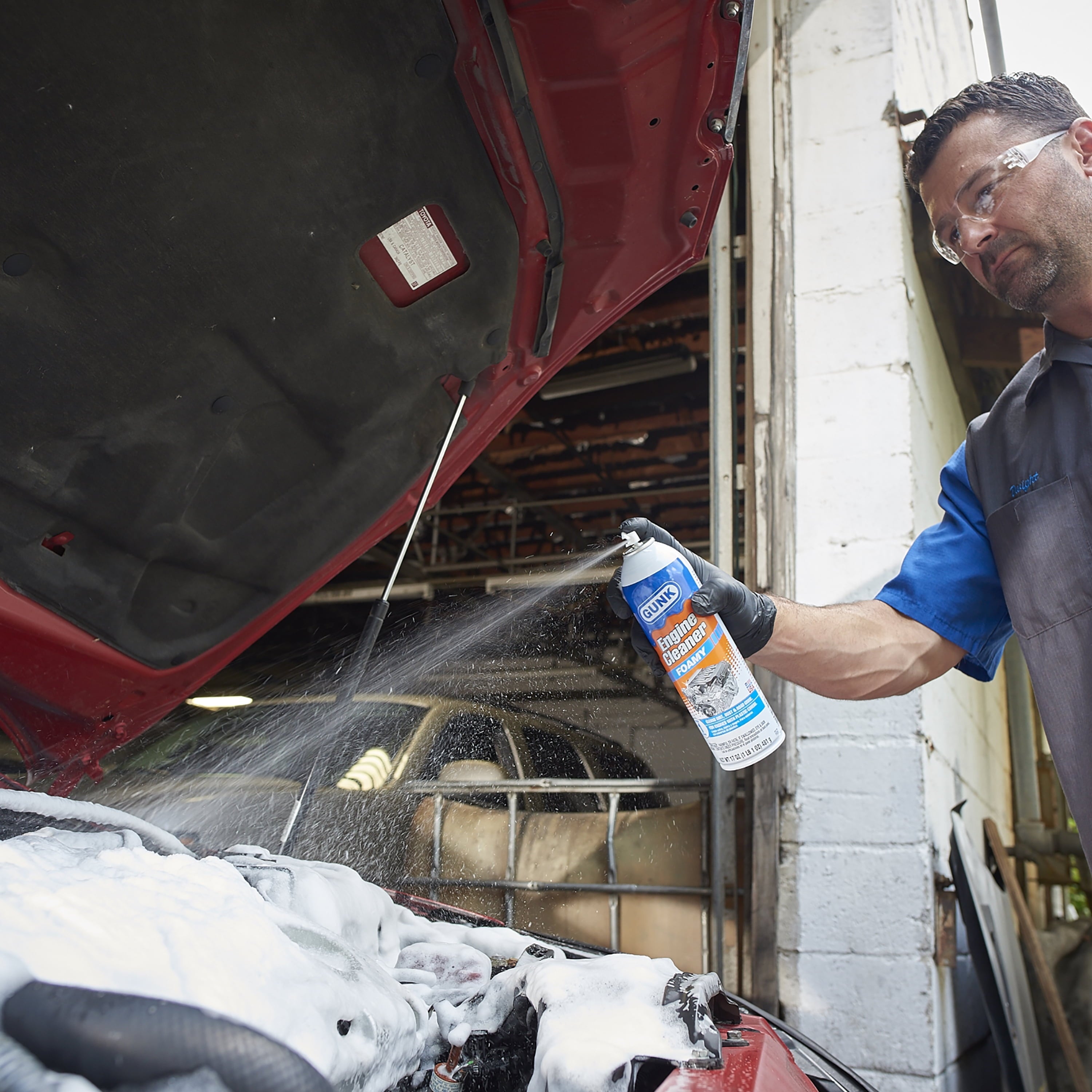 GUNK Foamy Engine Cleaner and Degreaser, 17 oz Aerosol