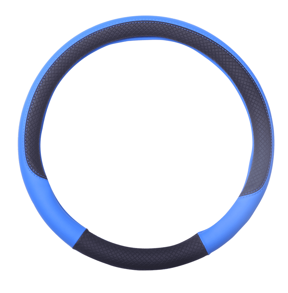 Auto Drive 1 Piece Steering Wheel Cover Racer Blue, Universal Fit