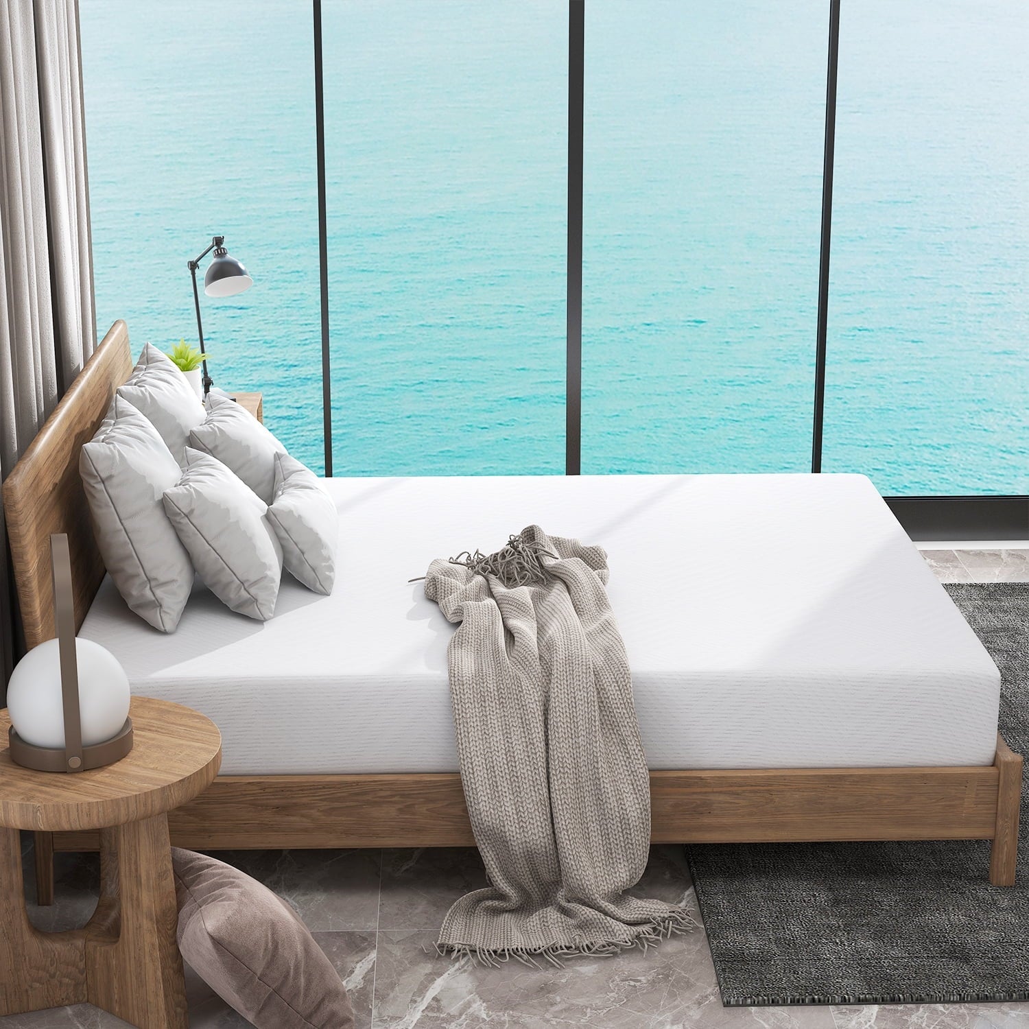 Foam Mattress, 8 inch Medium Firm Mattress, Green Tea and Cooling Gel Infused Pressure Relief, CertiPUR-US Certified, Queen Size