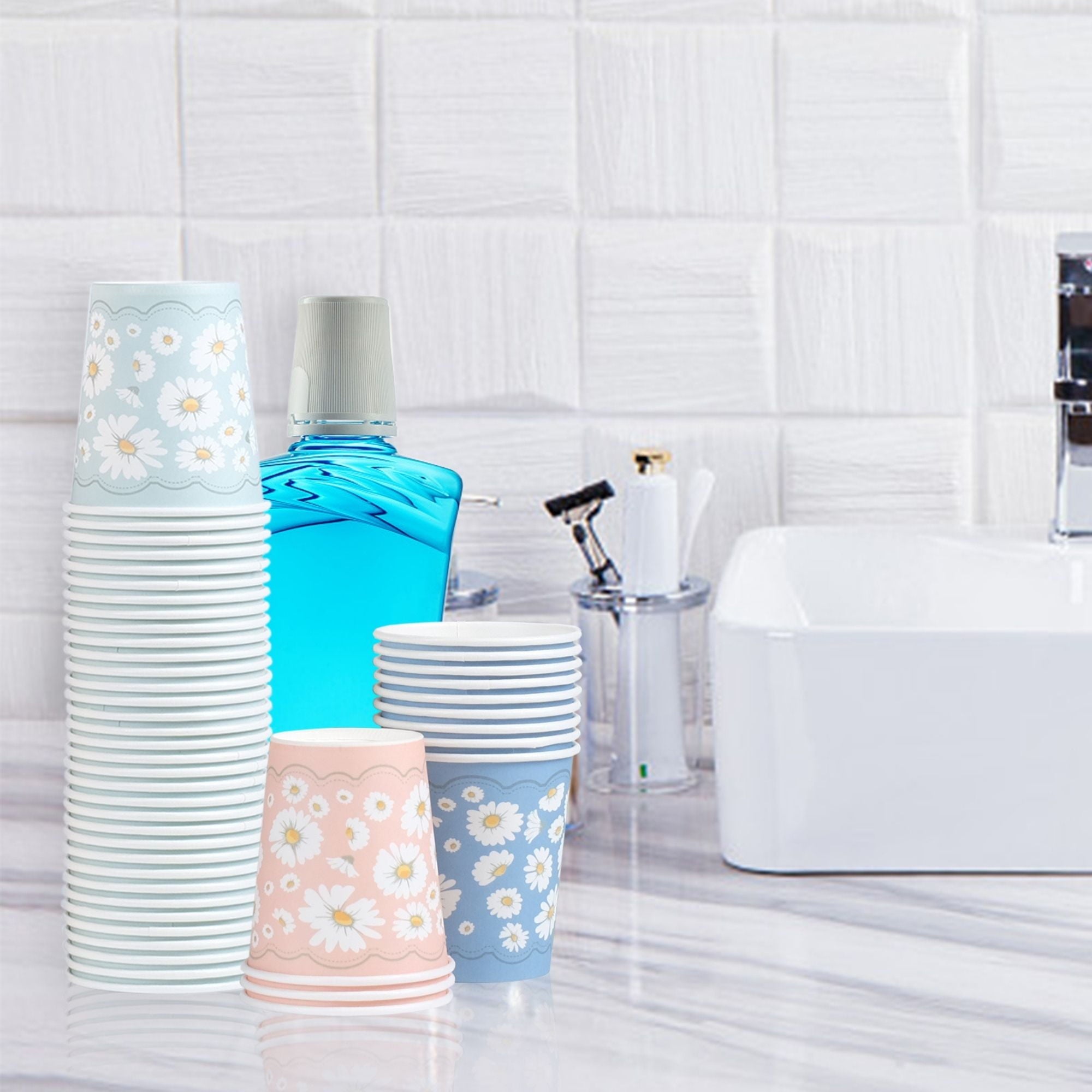 Lamosi Disposable Cups Paper Cups Mouthwash Cups, 5 oz, 300 Count