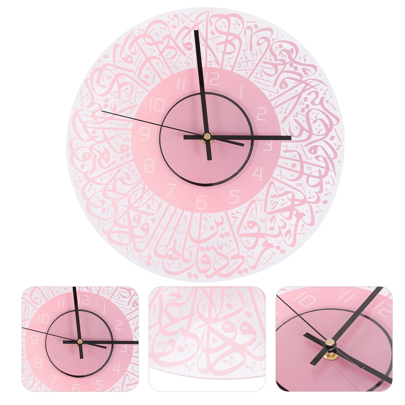 HOMEMAXS Eid Mubarak Wall Clock Mubarak Ramadan Acrylic Wall Clock Acrylic Art Wall Hanging Clock