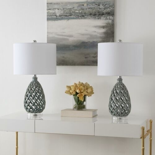 Safavieh Table Lamp Collection Quin 25" Table Lamp Grey