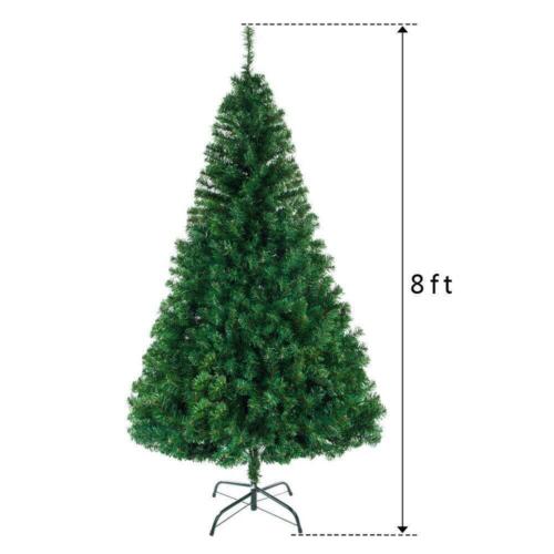 8FT Christmas Tree Stand Indoor Outdoor Holiday Season Artificial PVC NEW