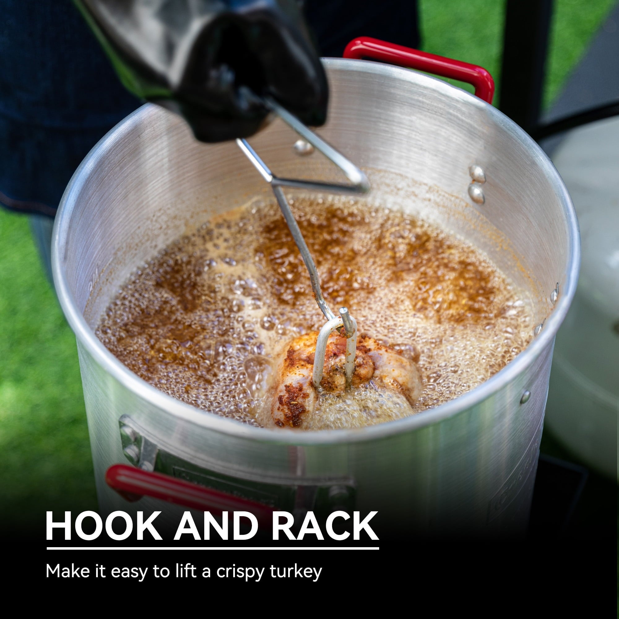 Creole Feast, TFS3000L, Premium Aluminum 30 Qt. Turkey Fryer Set, 50,000 BTU Burner