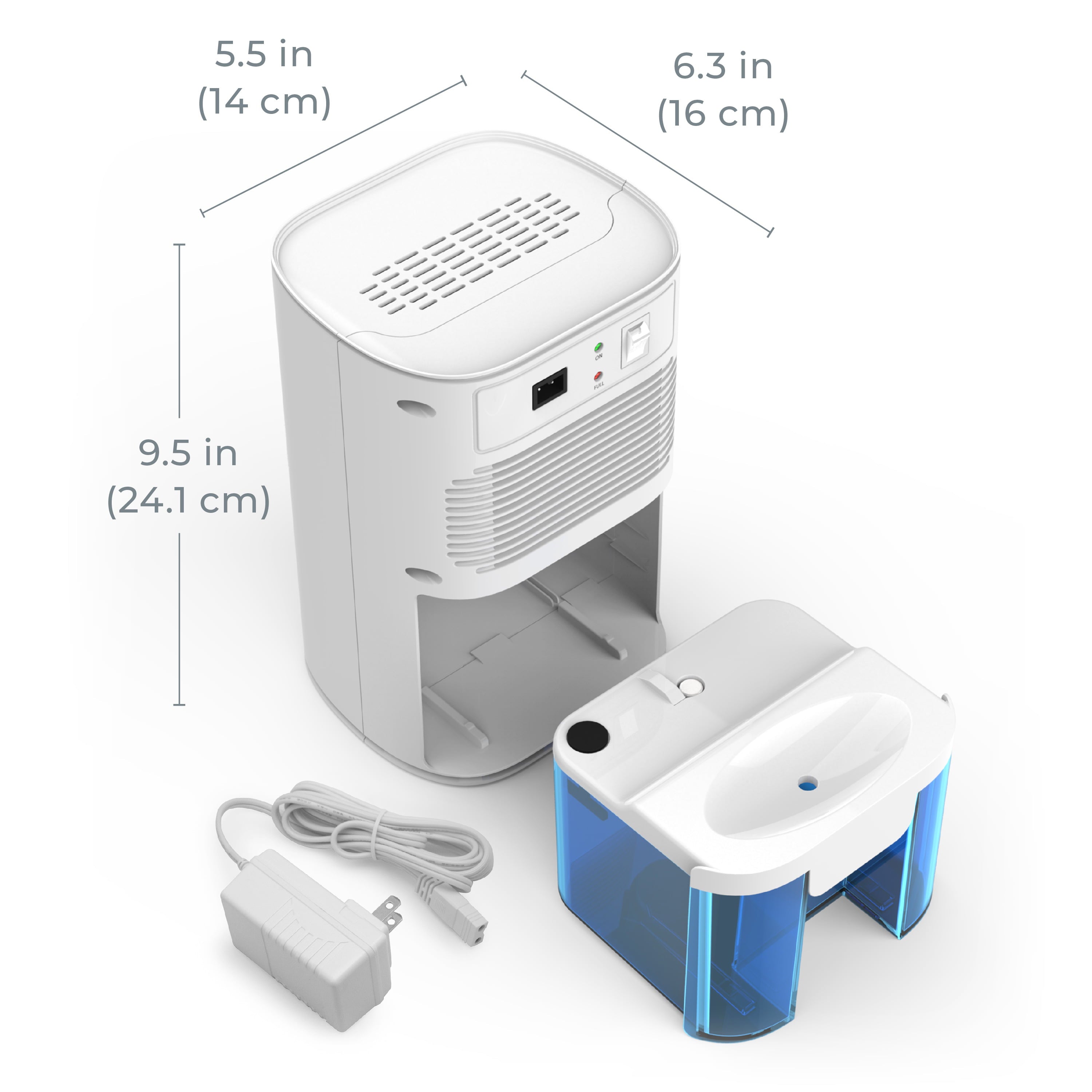 Pure Enrichment PureDry Mini Dehumidifier - Compact Water Tank Eliminates 300ml/day in Excess Moisture