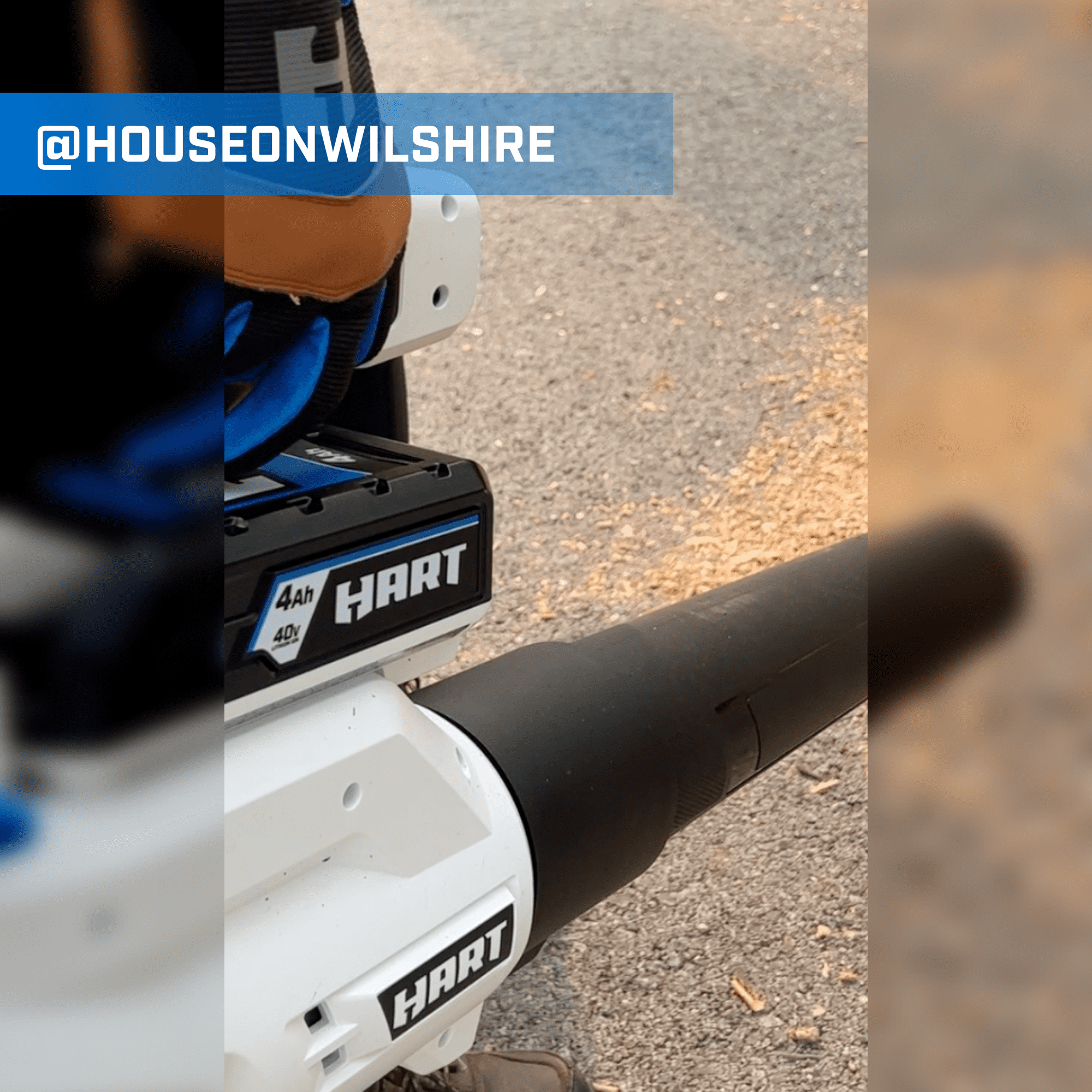 HART 40-Volt 120 MPH at 450 CFM Battery-Powered Axial Blower Kit, (1) 4.0Ah Lithium-Ion Battery