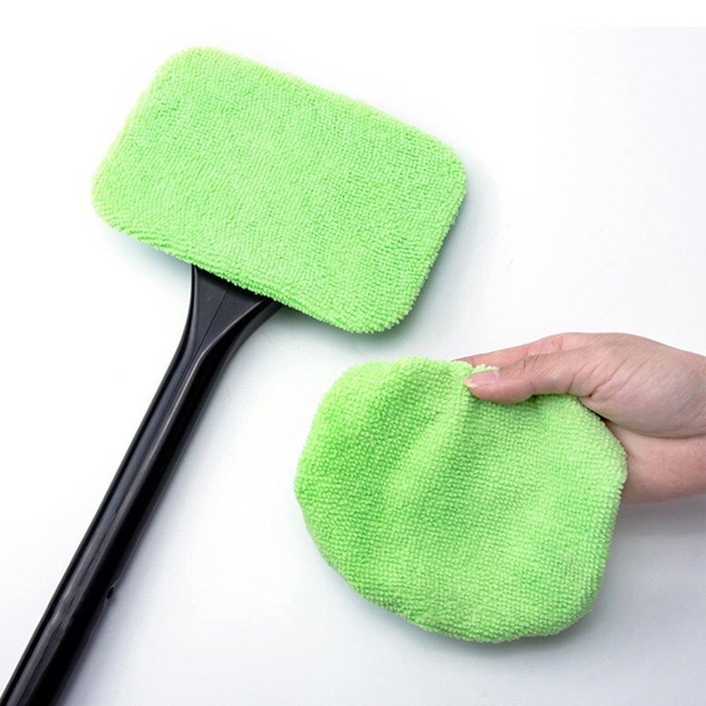 Windshield Cleaner, Microfiber Car Window Cleaner Microfiber Pads Inside Glass Wiper Kit