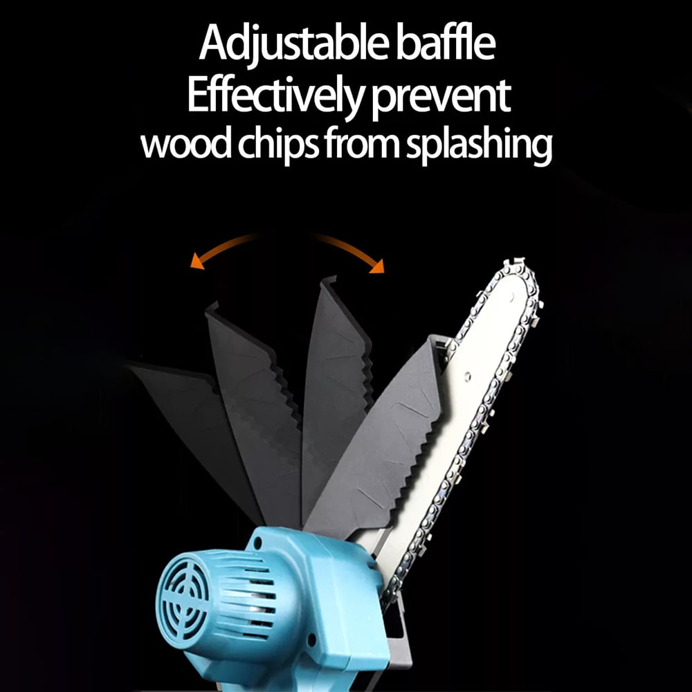 Mini Chainsaw Cordless, 21V Electric Handheld Chainsaw 2 Guide Plates 2Pack Rechargeable Battery Powered, Handheld Small for Tree Trimming Branch Wood Cutting