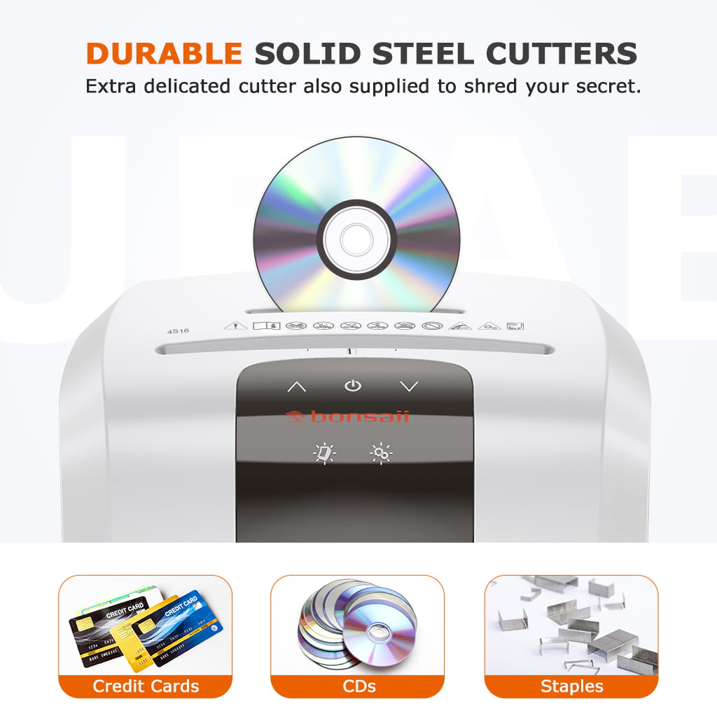 Bonsaii Paper Shredder Micro-Cut 6-Sheet CD/Credit Card Shredder for Home Office 4S16