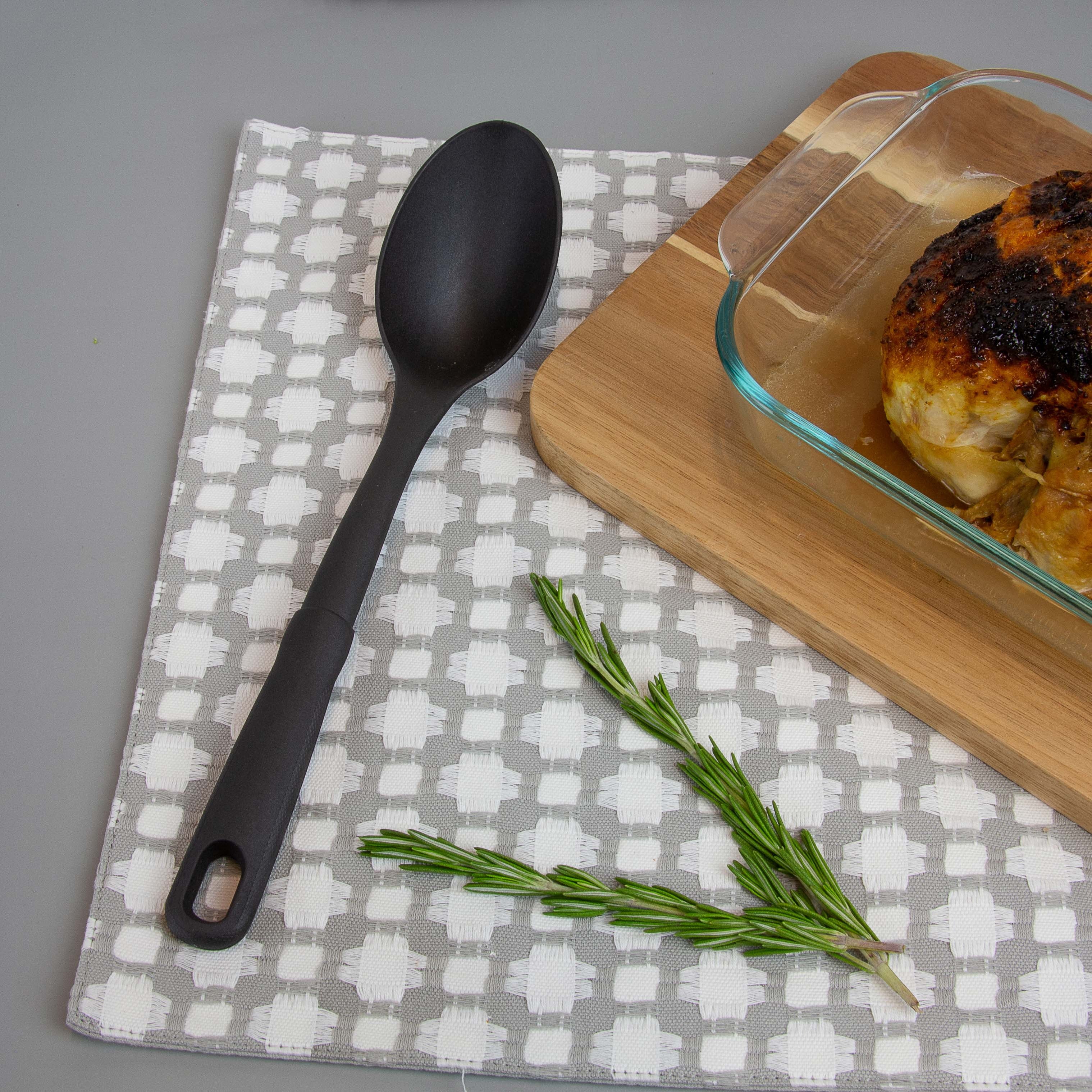 Mainstays 3-Piece Kitchen Utensil Set, Slotted Spatula, Slotted Spoon and Solid Spoon, Black, Nylon