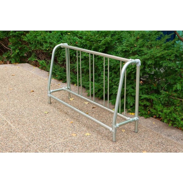 5 ft. Galvanized Commercial Park Single Sided Bike Rack Portable