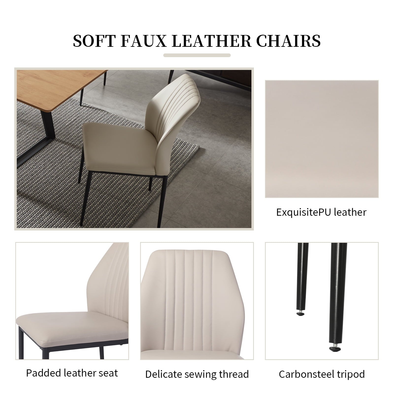 jiexi Modern mid-Century Dining Table Dining Table and Chairs for 6 Rectangular Wooden Dining Table Expandable Dining Table Space-Saving Multifunctional Dining Table