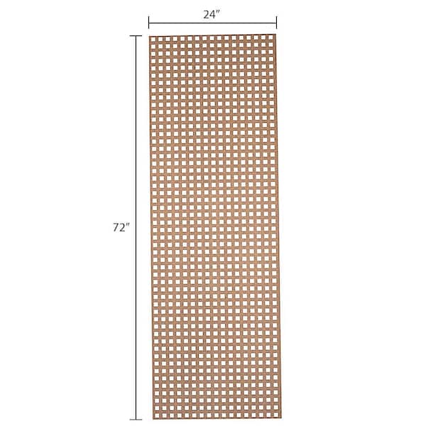 72 in. x 24 in. x 1/8 in. Unfinished Square Decorative Perforated Paintable MDF Screening Panel Insert