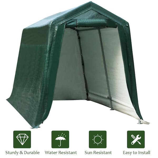7 ft. x 12 ft. Patio Tent Carport Storage Shelter Shed Car Canopy Heavy Duty Green