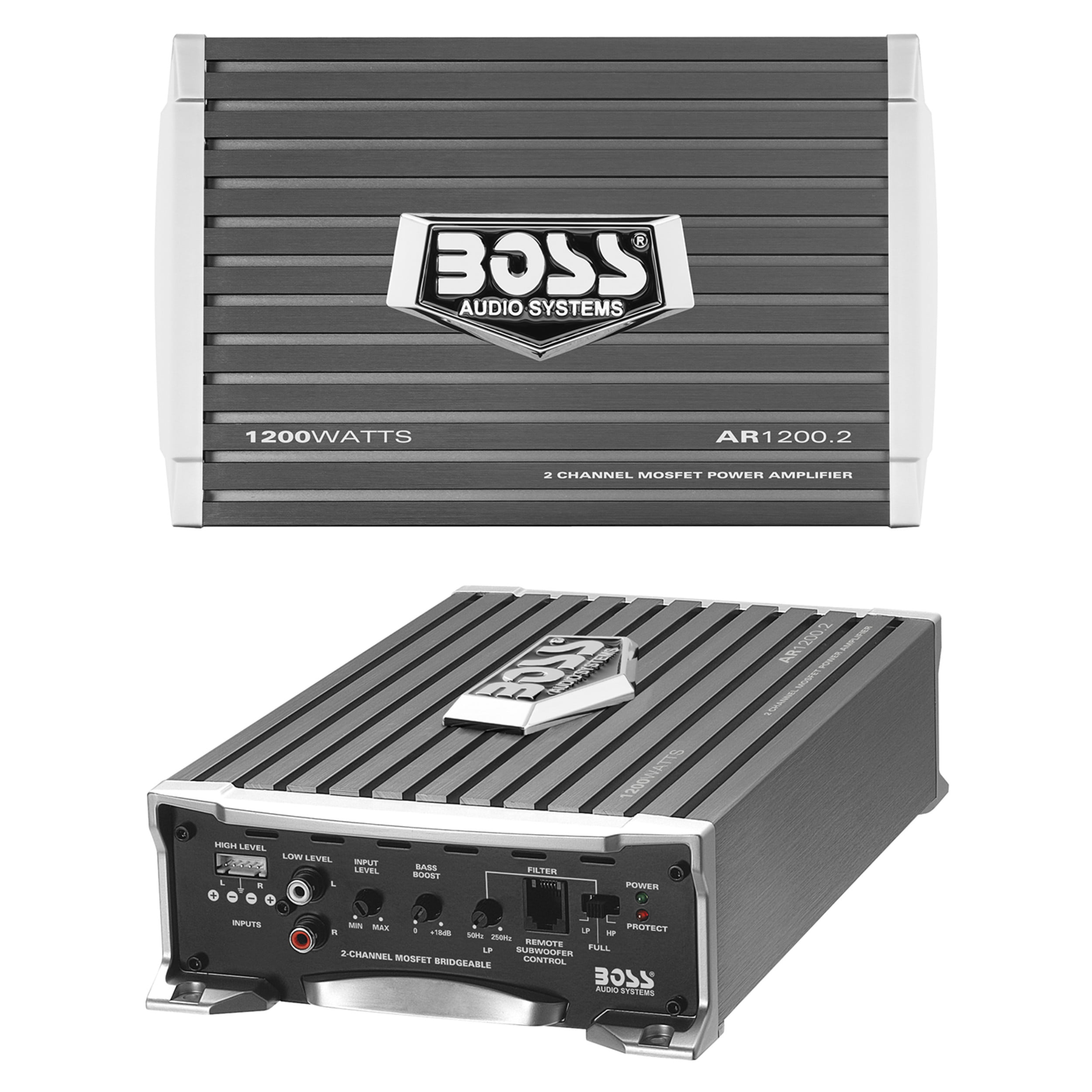 Boss Audio AR1200.2 1200 Watt 2-Channel Car Audio Amplifier Amp and Level Remote