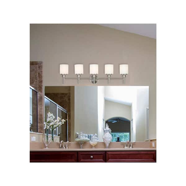 Aubrey 5-Light Satin Nickel Vanity Light