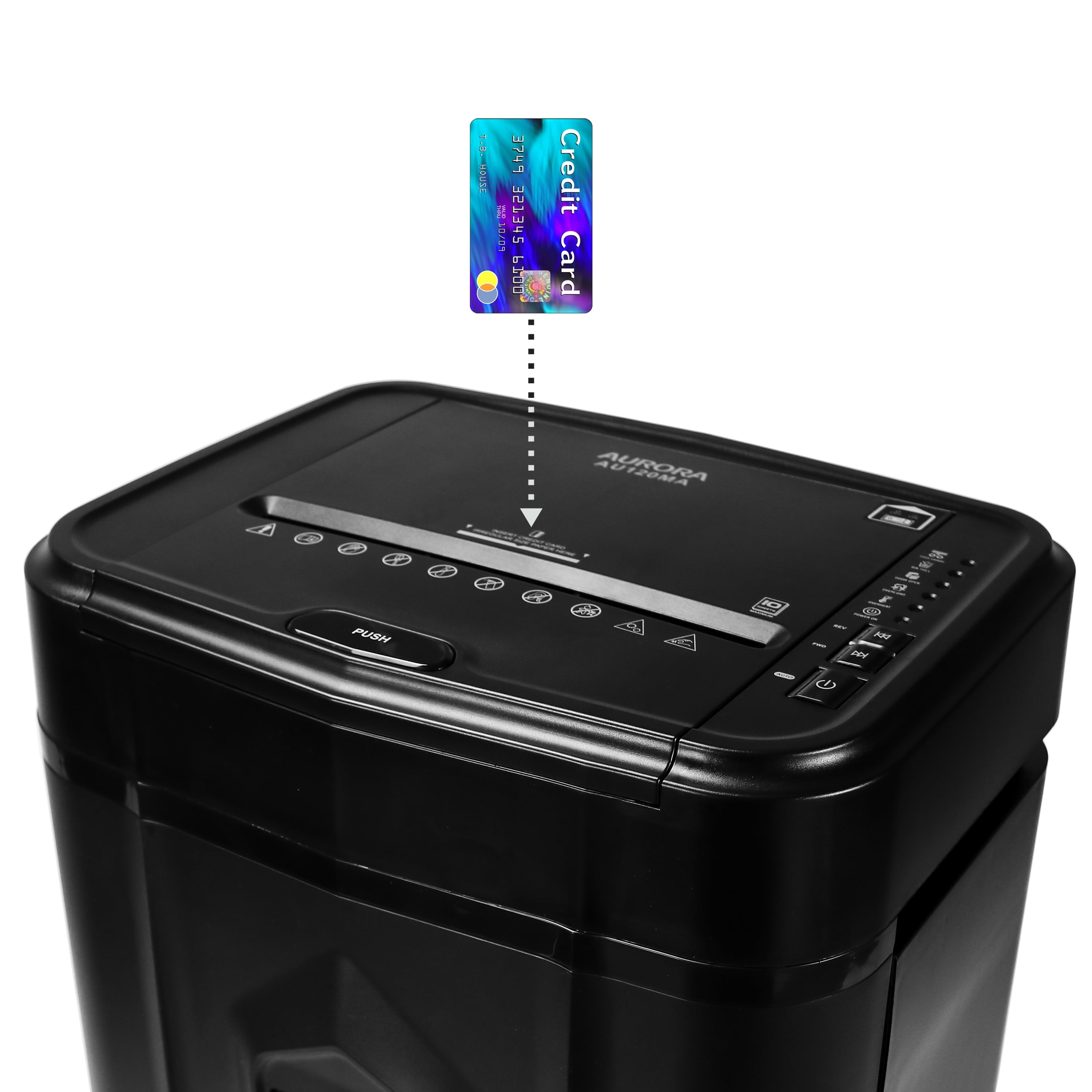 Aurora GB 120-Sheet Auto Feed Micro-Cut Paper Shredder with Pullout Basket