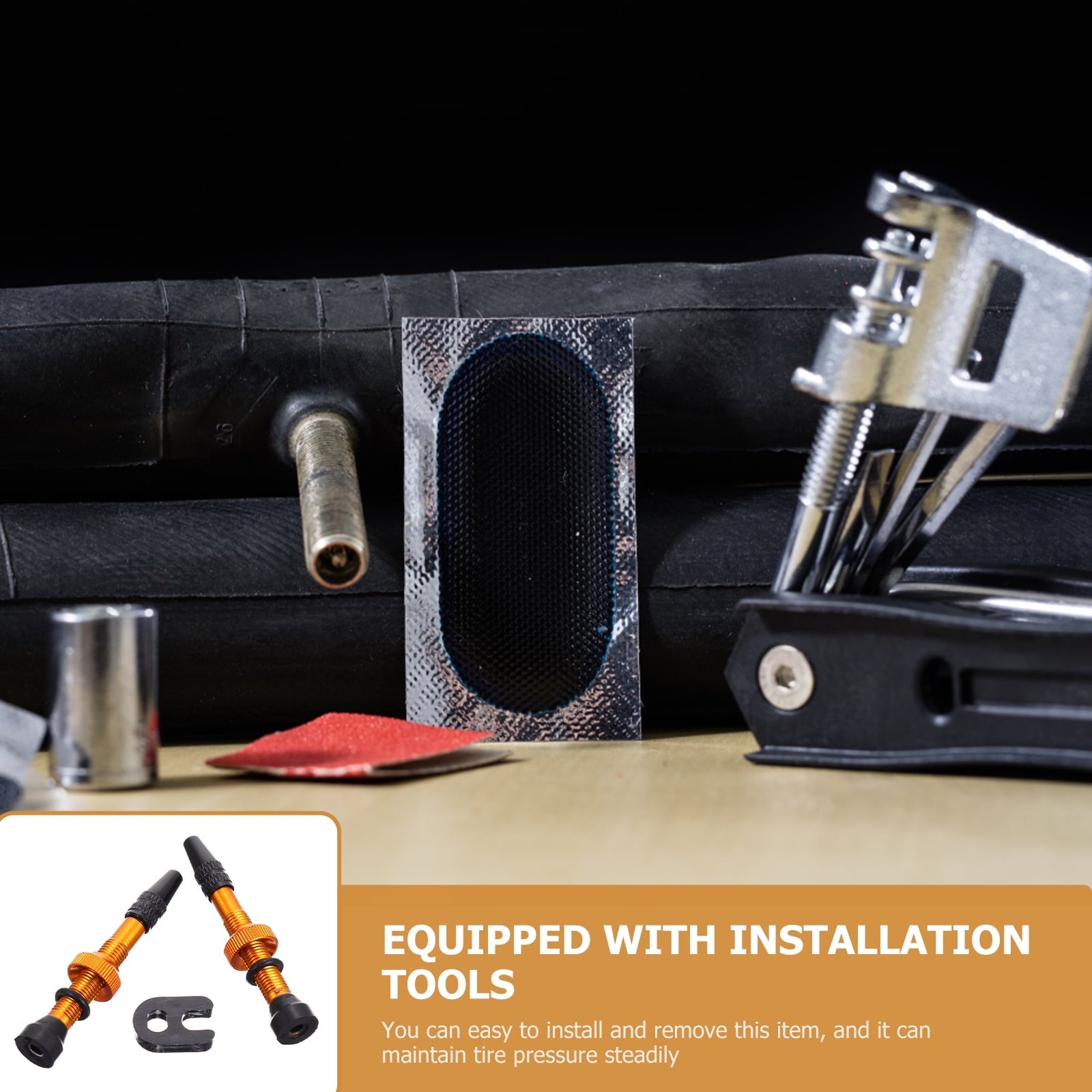 1 Pair Bike Tire Valves Stems Metal Tubeless Valves Stems Bike Tire Valves Stems