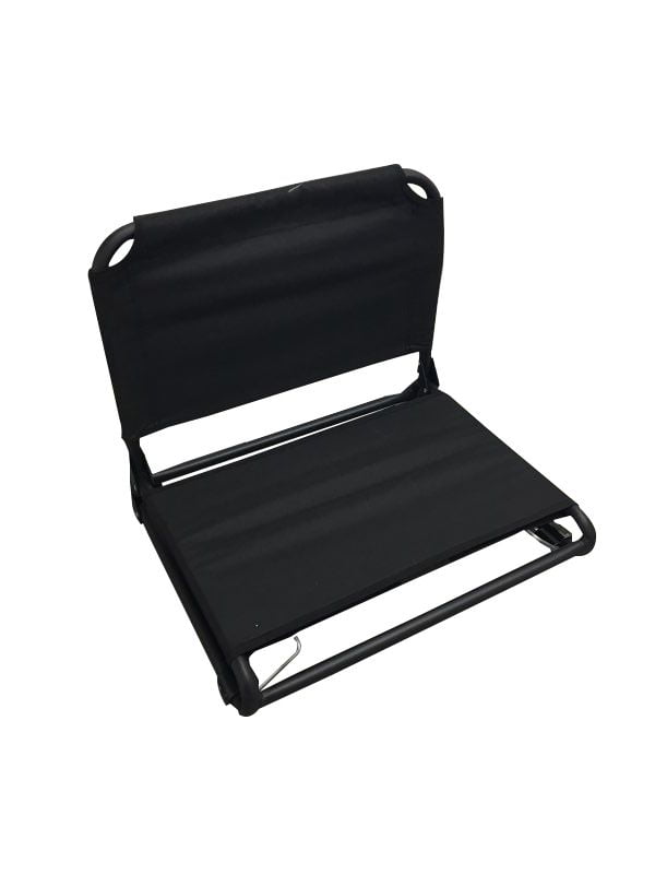 Ozark Trail Extra Wide Stadium Seat with Hooks, Black
