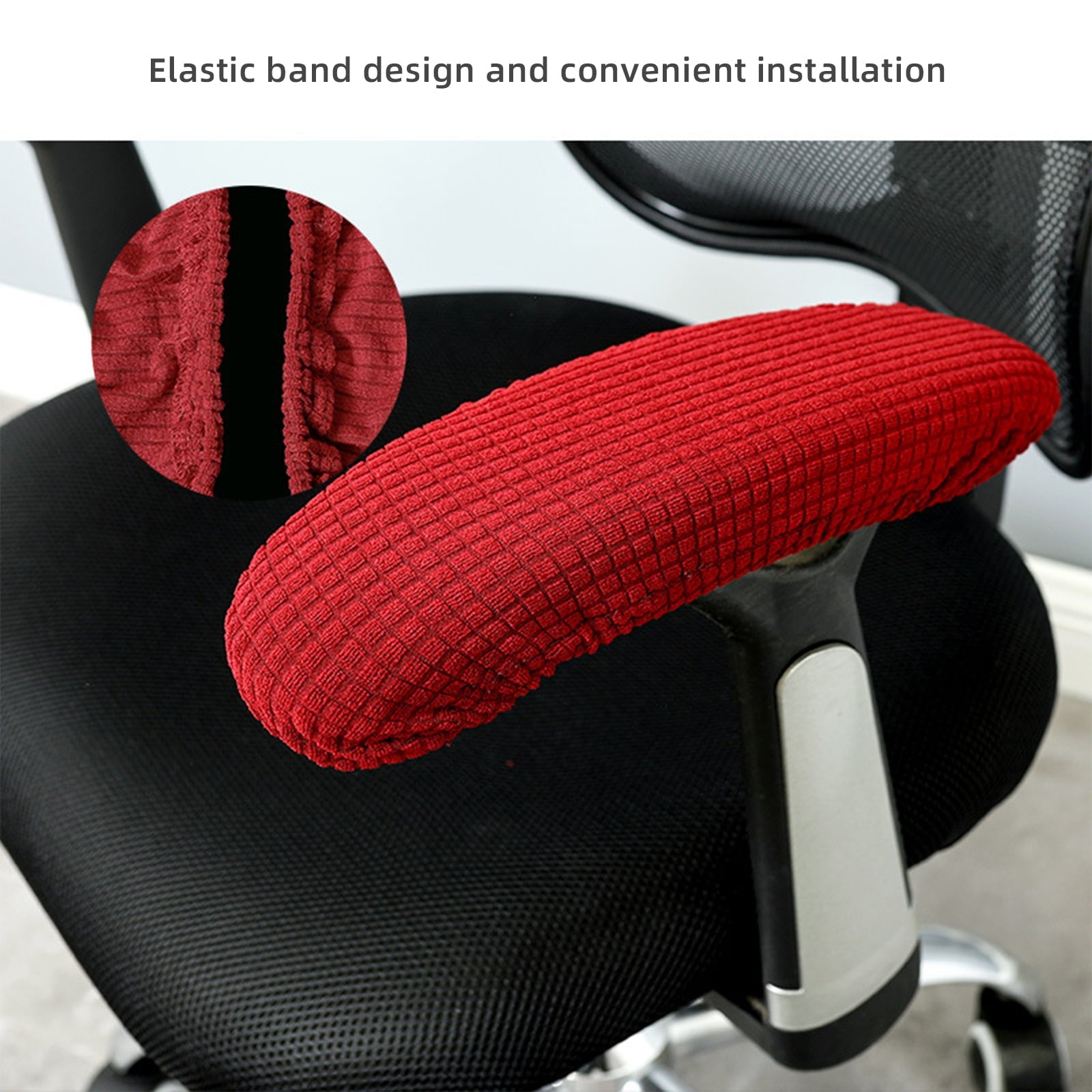 Gaming Chair Arm Cushions Pads Office Chair Arm Covers Stretchable Washable Elastic Office Chair Armrest Covers