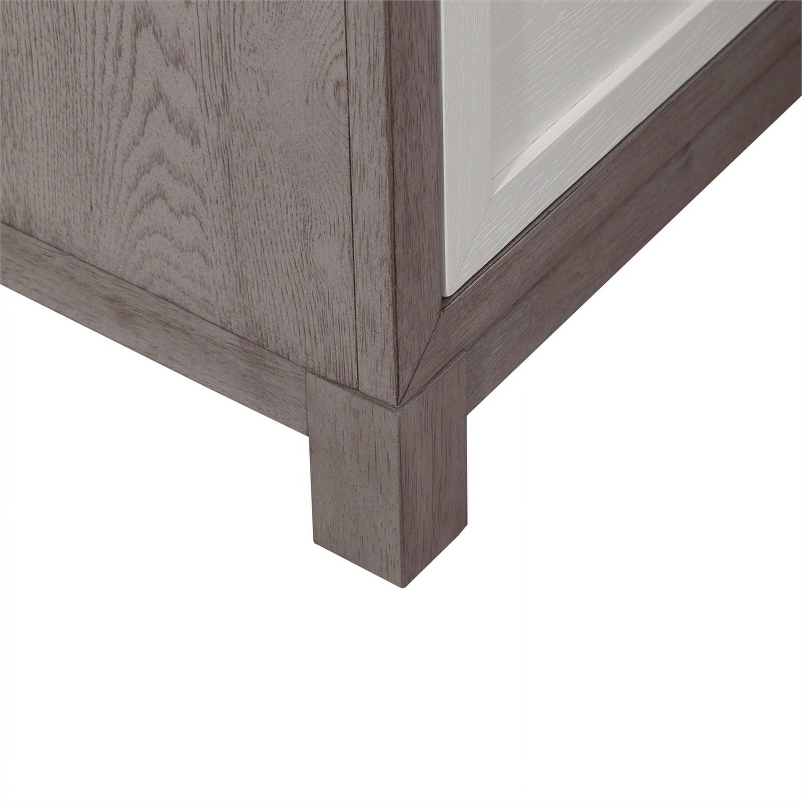 Palmetto Heights 6 Drawer Dresser in Shell White and Driftwood Finish