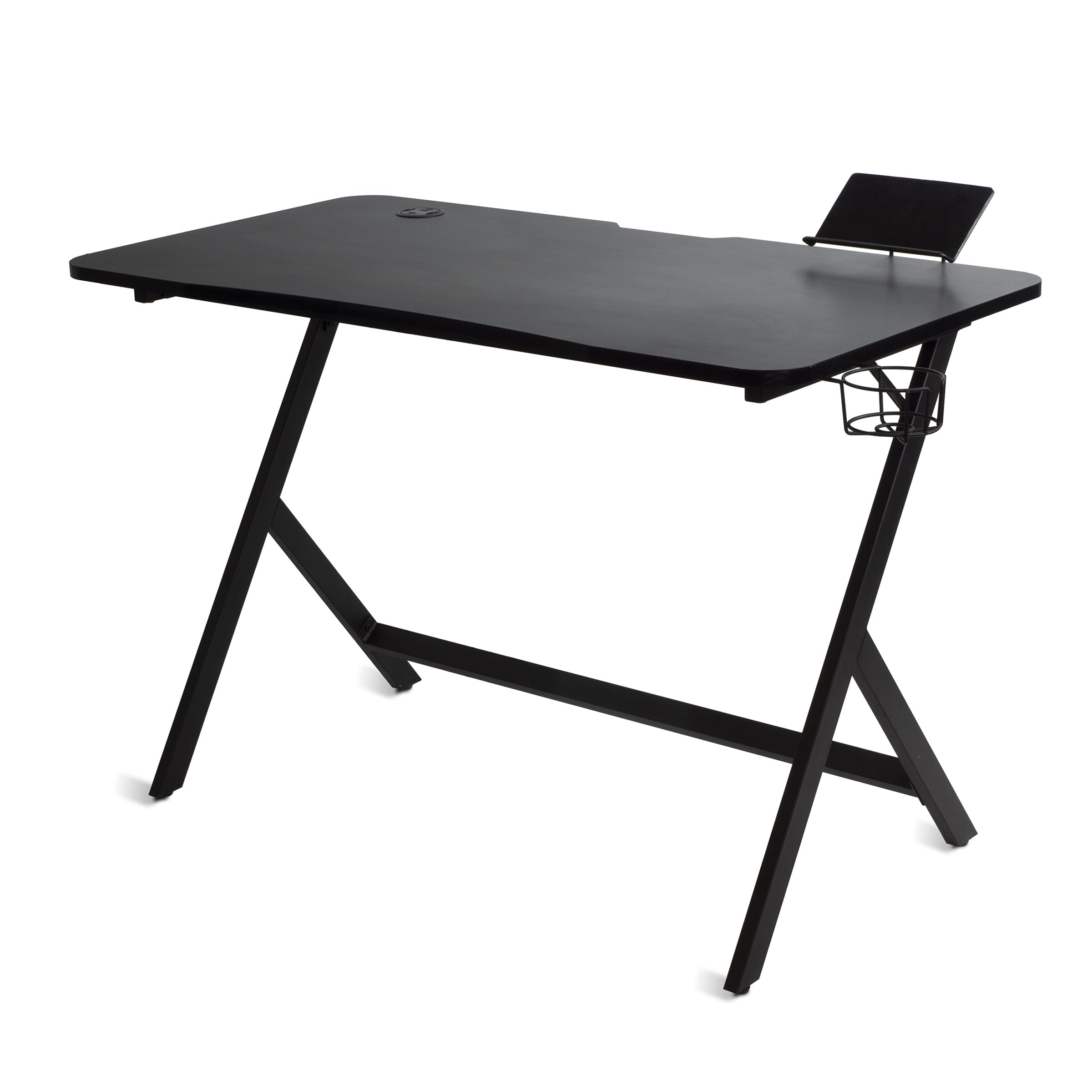 Atlantic Fire Storm Gaming Desk with 24 Multicolor LEDs and 3 USB Ports, 29.75