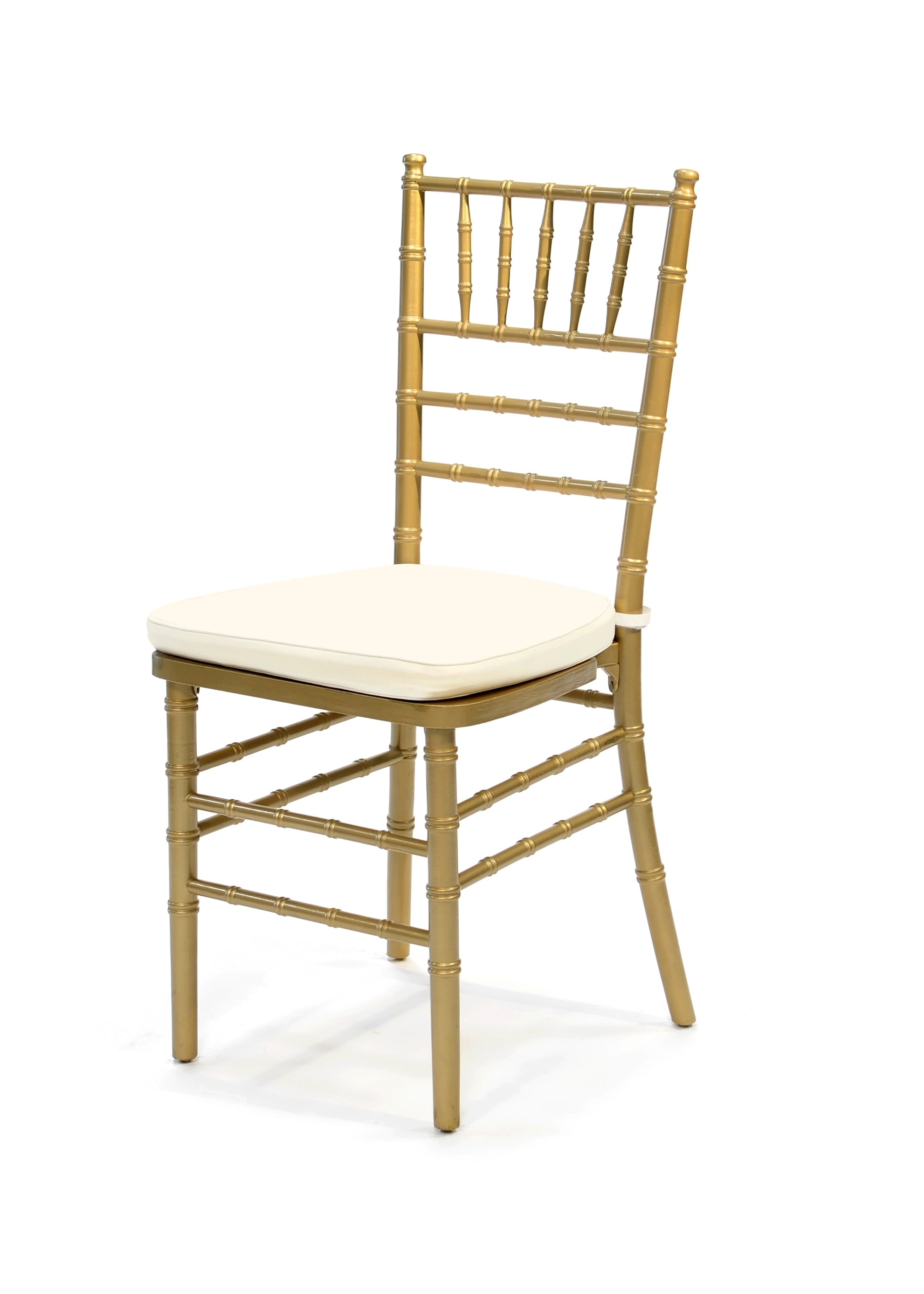 Chair - Chiavari Wood - Gold/Ivory Cushion (4/Box)