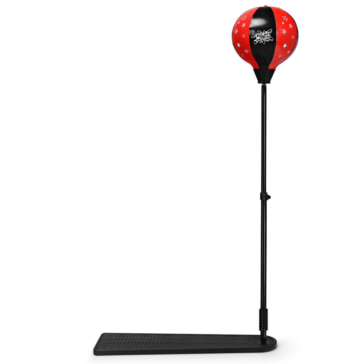 Costway Kids Punching Bag w/Adjustable Stand Boxing Gloves Boxing Set, Red