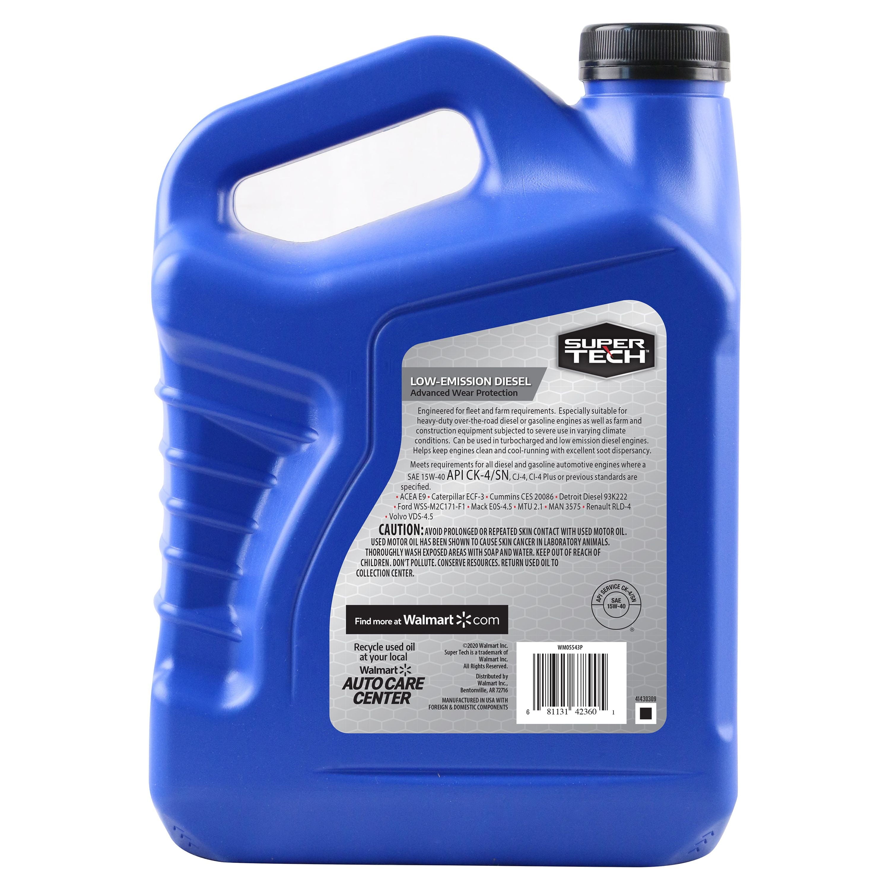 Super Tech Heavy Duty SAE 15W-40 Motor Oil, 1 Gallon