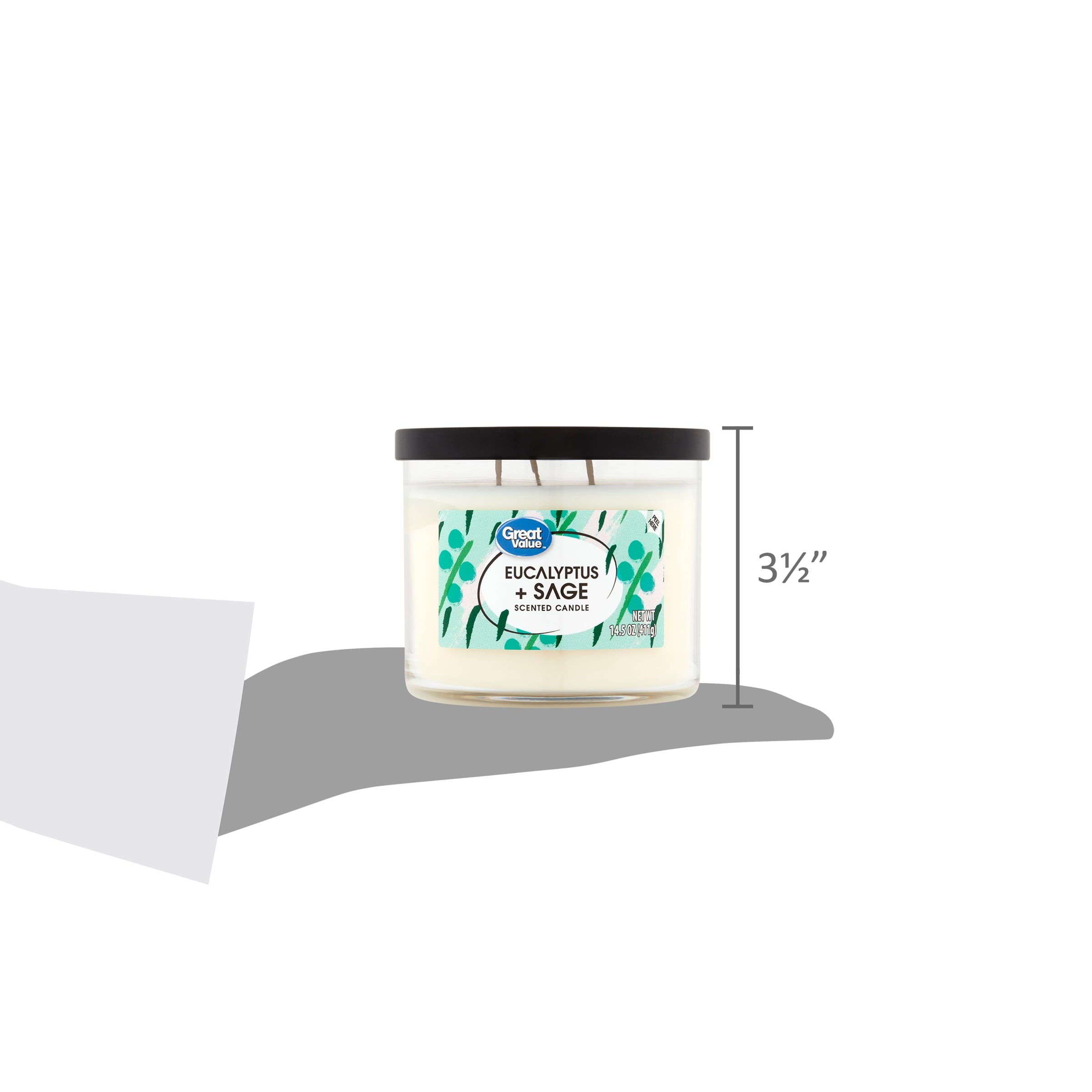 Great Value Eucalyptus & Sage Candle, 14 oz