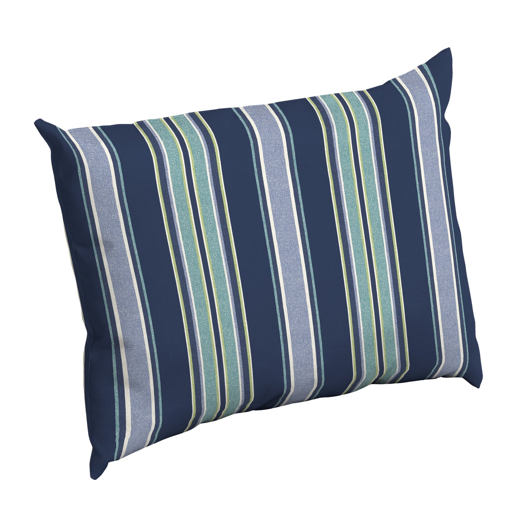 Arden Selections Outdoor Cushion Pillow Back 17 x 23, Sapphire Aurora Blue Stripe