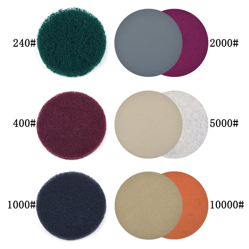 Automotive Polishing Set Headlight Repairing Kit Sandpaper 3inch Scouring Cloth